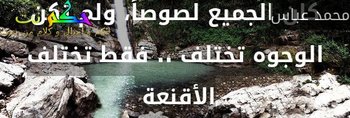 كان الجميع لصوصاً، ولم تكن الوجوه تختلف .. فقط تختلف الأقنعة -محمد عباس