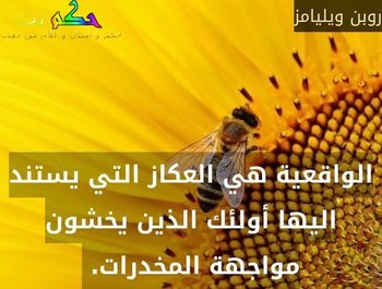 الواقعية هي العكاز التي يستند اليها أولئك الذين يخشون مواجهة المخدرات. -روبن ويليامز