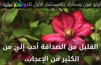 القليل من الصداقة أحب إليّ من الكثير من الإعجاب. -أوتو فون بسمارك (المستشار الأول للدولة الألمانية)